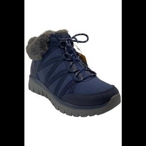Skechers Women's Cozy Stroll Slip- ins Graceful Hiker Boots Navy - Medium